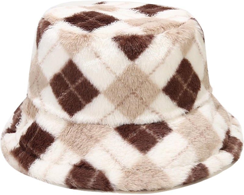 Women's Winter Faux Fur Fuzzy Warm Bucket Hat